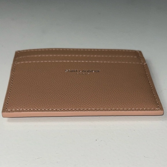 Saint Laurent Paris Credit Card Case in Grain De Poudre Leather - Picture 8 of 10